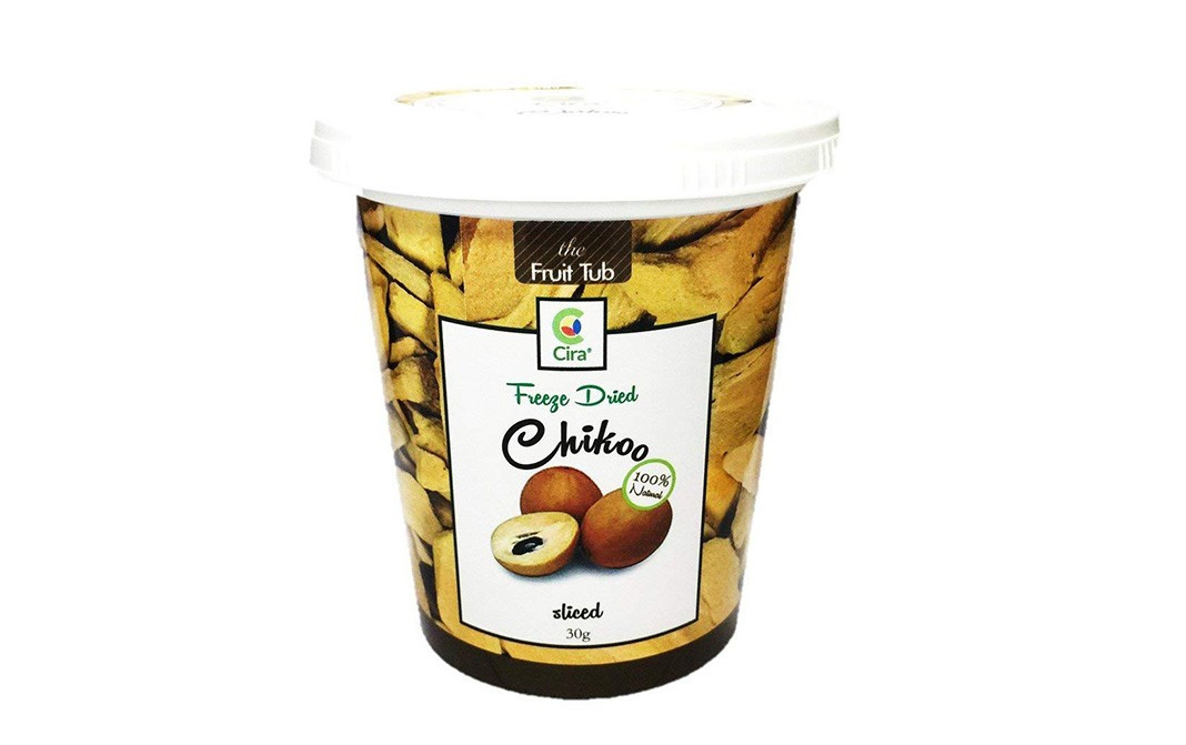 Cira Freeze Dried Chikoo Sliced   Tub  30 grams